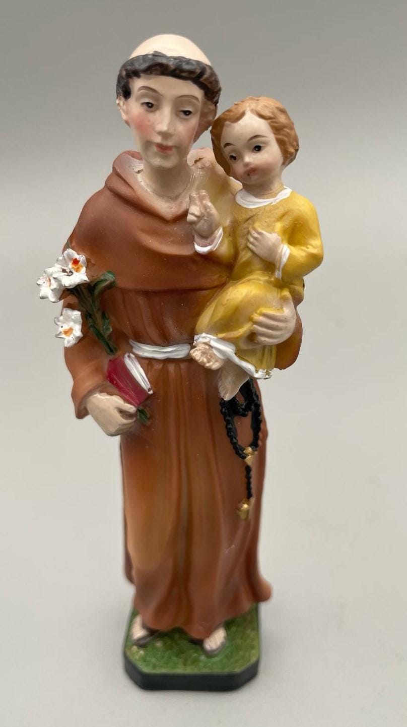 聖アントニオ・パドヴァと幼子イエスの樹脂製像 – 12cm