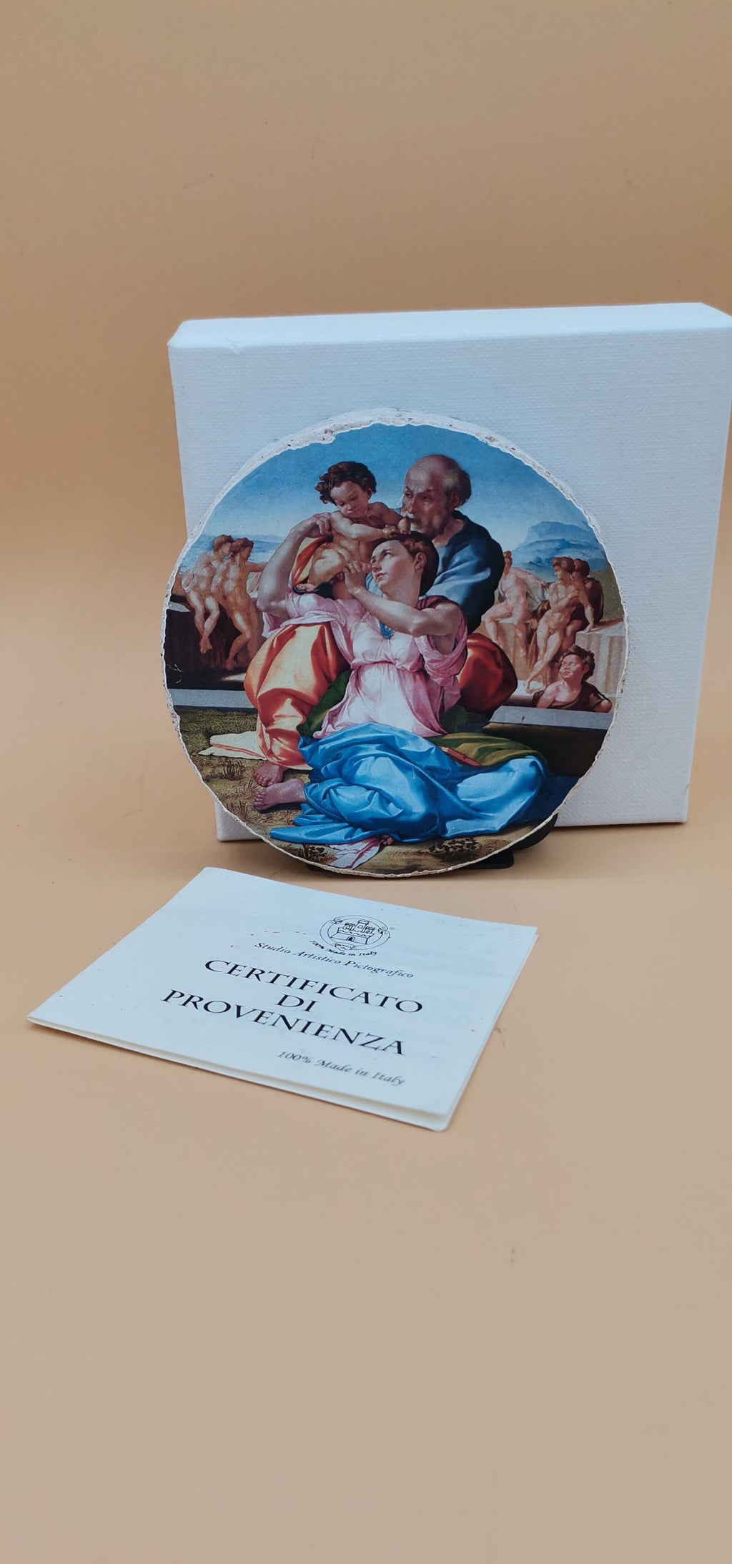 Heilige Familie – Künstlerisches Fresko in Kreisform