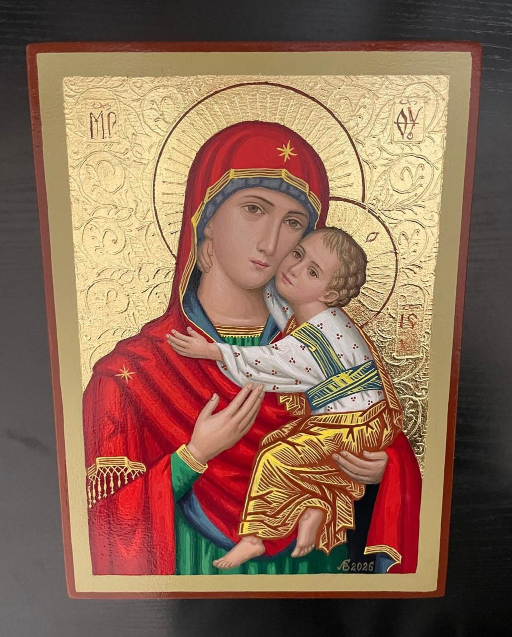 Icona Sacra Vergine Maria della Tenerezza 22x30 cm – Liubov Babenchuk