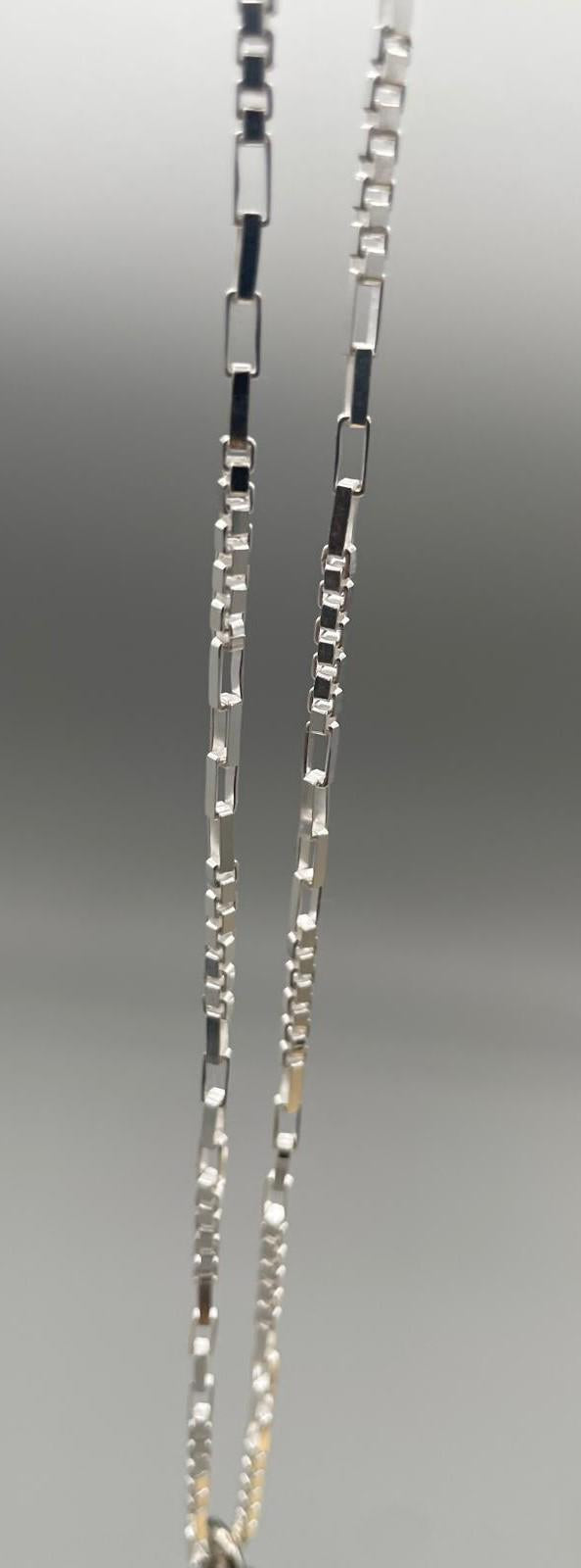 Collana con crocifisso replica Papa Leone, finiture argentate e brunite