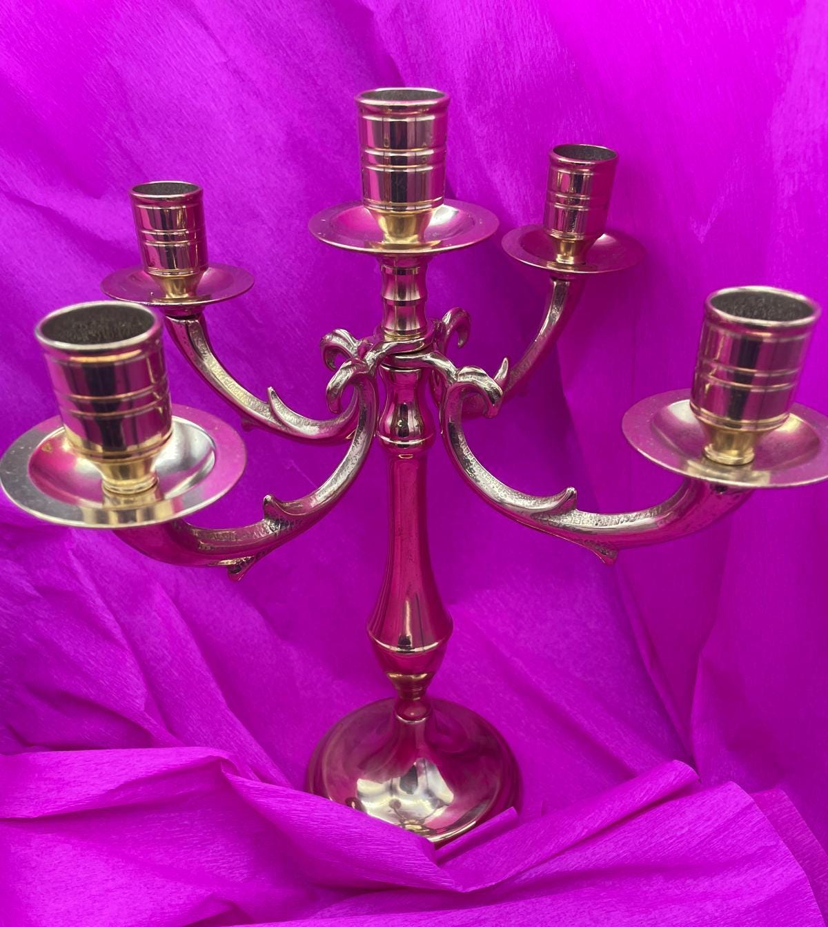Candelabro Bologna a 5 bracci color oro – cod. 14144