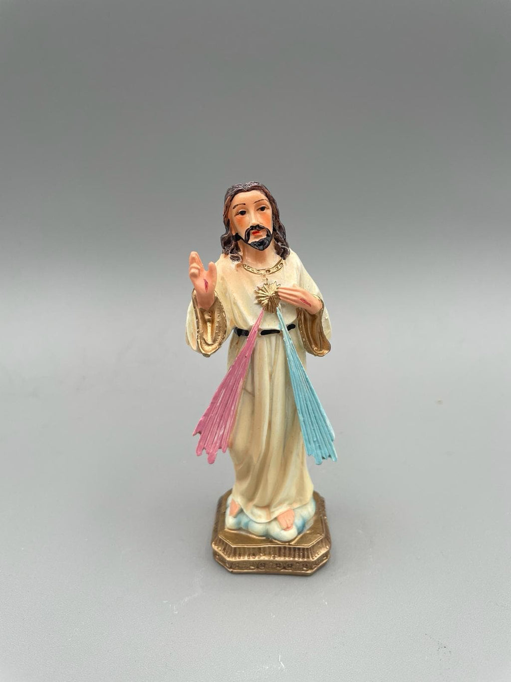 Statue Barmherziger Jesus aus handbemaltem Kunstharz – 12 cm