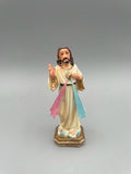 Statue Barmherziger Jesus aus handbemaltem Kunstharz – 12 cm