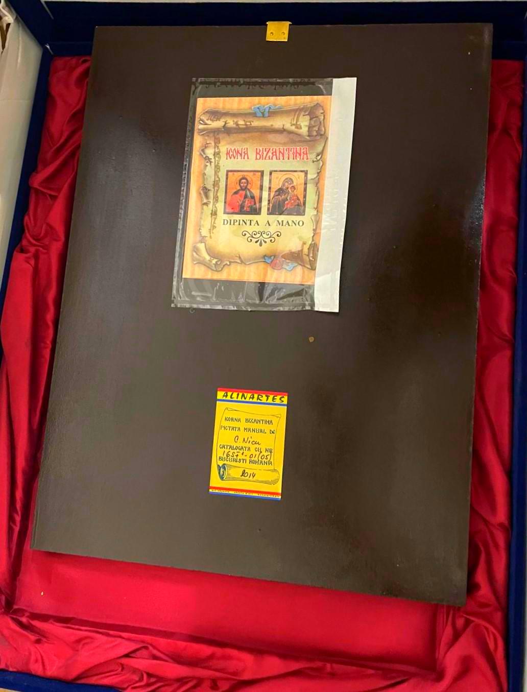 Icona Bizantina Sacra Famiglia 30x40 cm – Dipinta a Mano