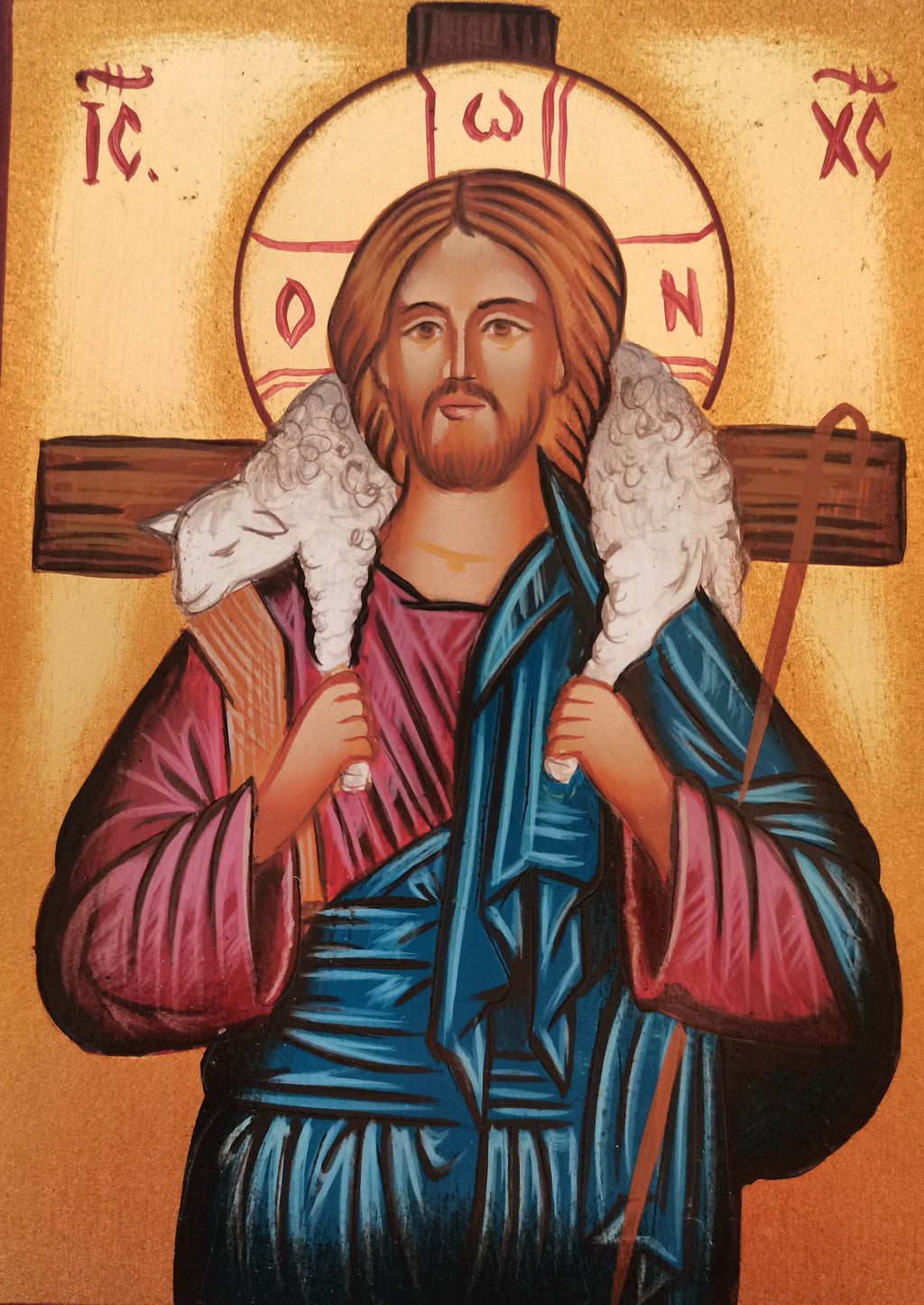 Icona sacra Gesù Buon Pastore – 14 x 18 cm