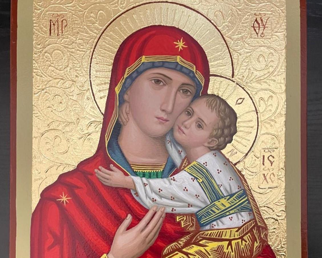 Icona Sacra Vergine Maria della Tenerezza 22x30 cm – Liubov Babenchuk