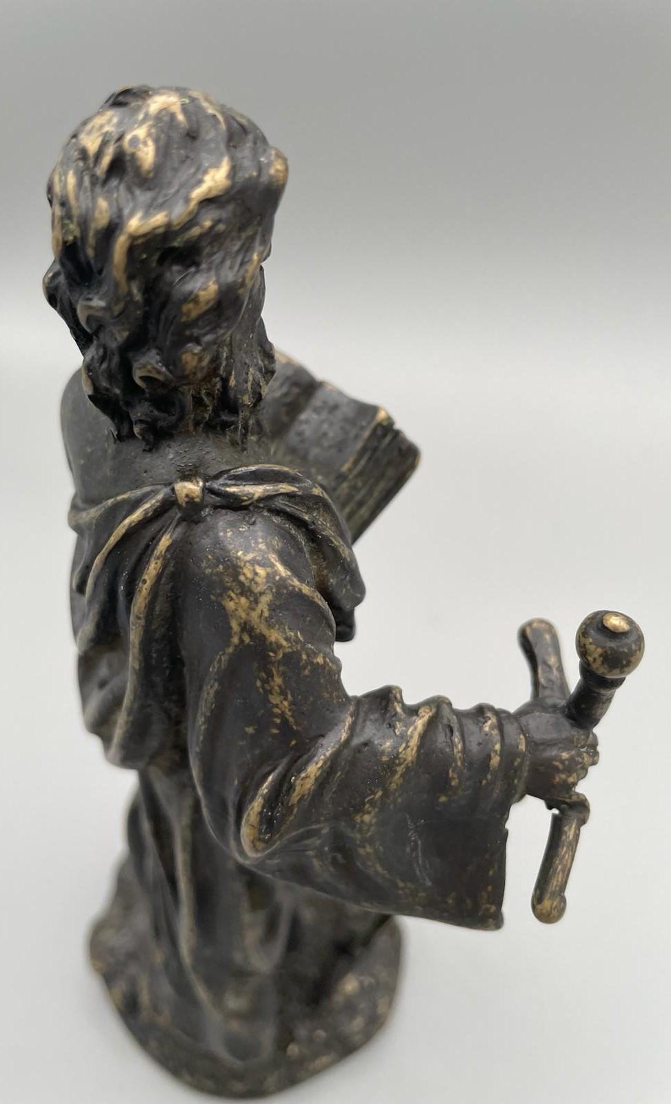 Saint Paul the Apostle Statue with Sword – Lost Wax Burnished Bronze