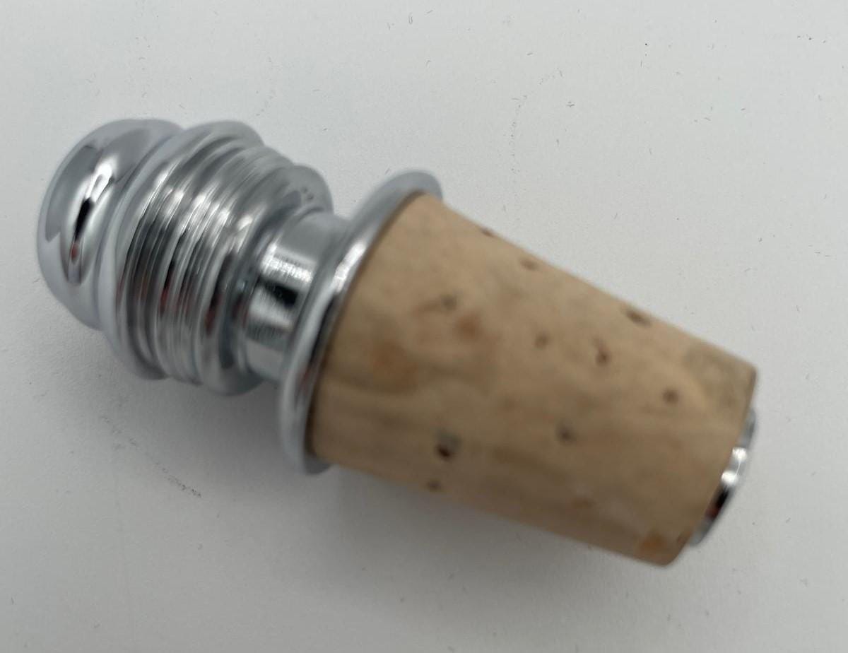 Cork Bottle Stopper with Mussolini's Face – Chrome-Plated Metal Head