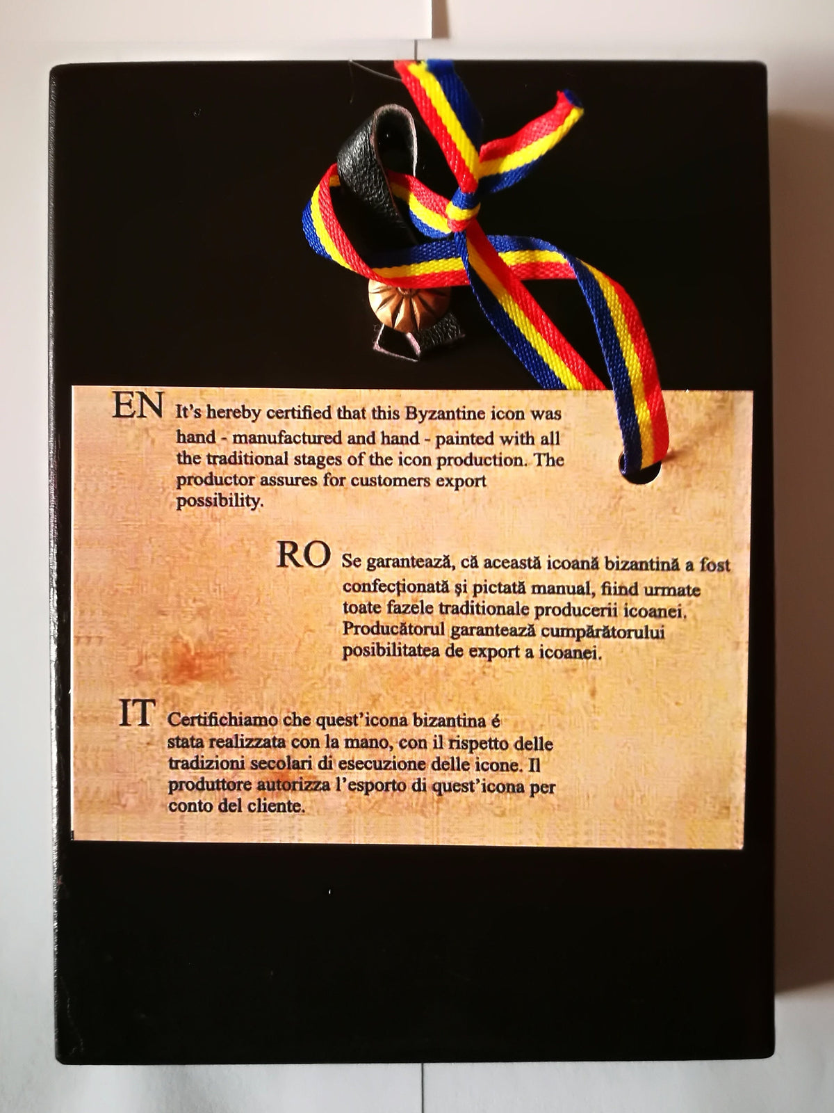 Icona Sacra Madonna del Silenzio 10x14 cm – Dipinta a Mano su Legno