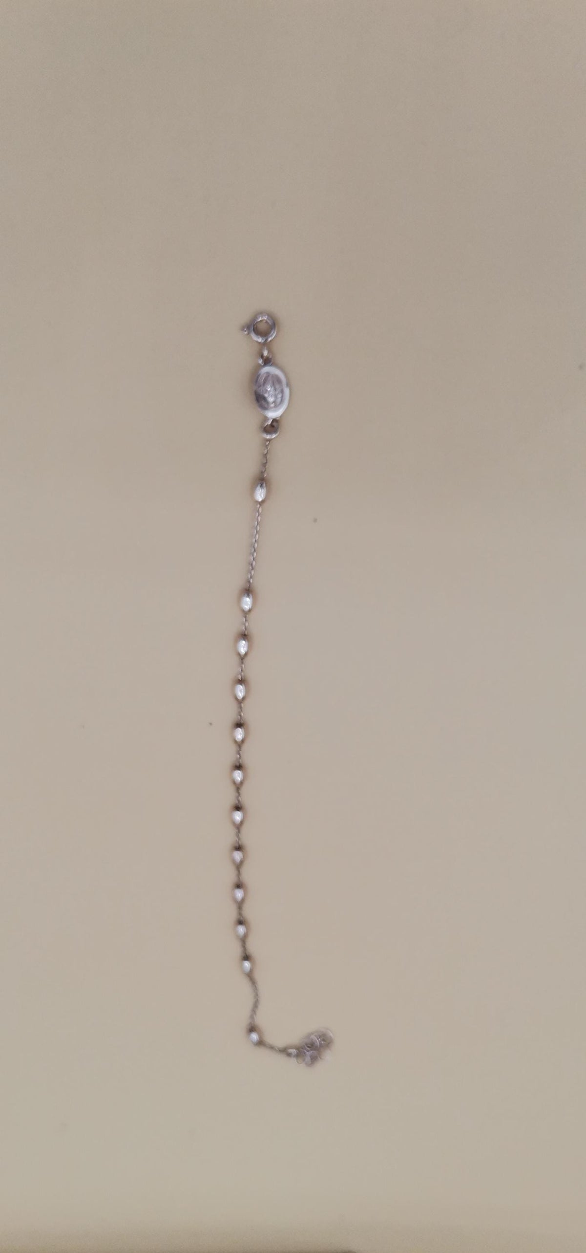Bracciale Rosario della Madonna Miracolosa in Argento Dorato – 20 cm