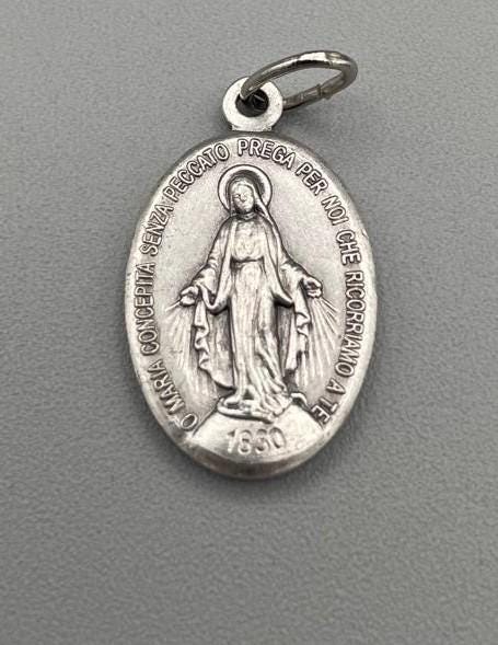 Medaglia Madonna Miracolosa 16 mm in Ottone Argentato – 5018/16OA