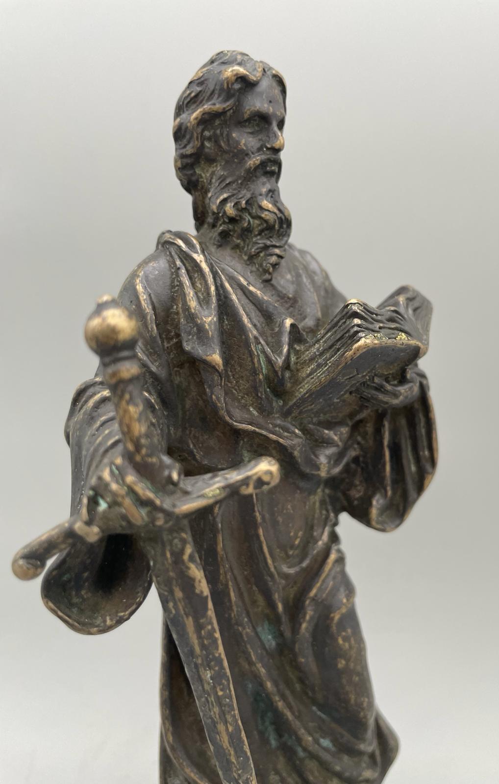 Saint Paul the Apostle Statue with Sword – Lost Wax Burnished Bronze