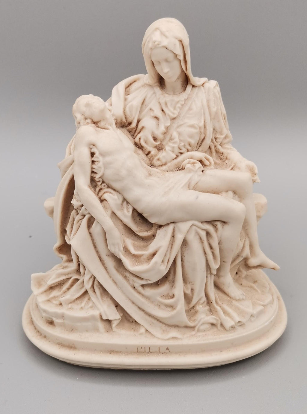 Michelangelo-Pietà aus Kunstharz in Elfenbein-Optik – 12x10 cm