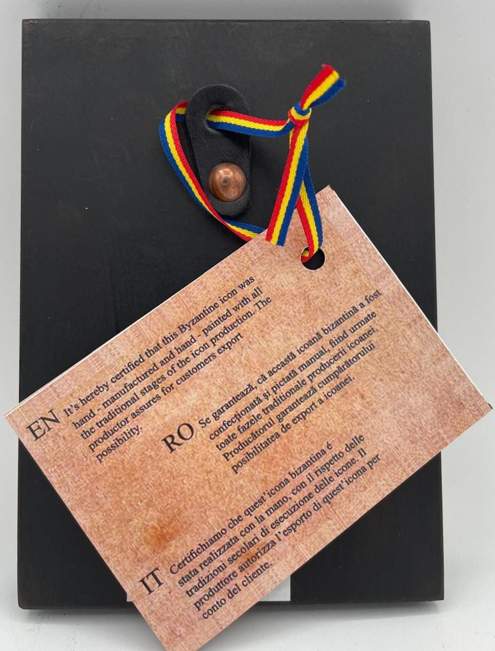 Ikone Madonna mit Kind 10x14 cm – handgemalt, goldener Hintergrund