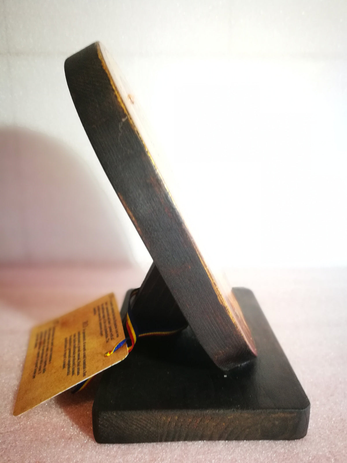 Icona Ovale Sacra Famiglia con Gesù Benedicente 14x18 cm – Dipinta a Mano