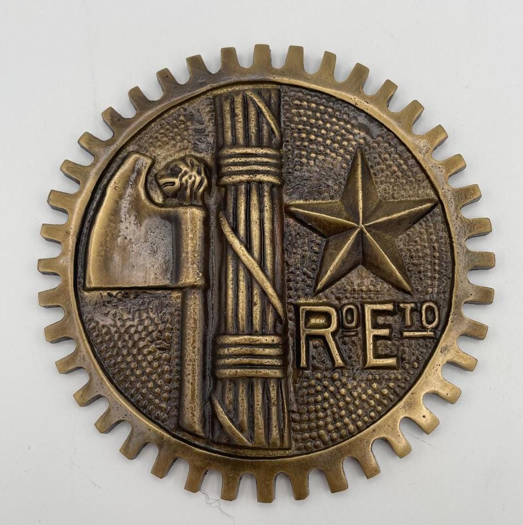 Gear Wheel – Historic Collectible Emblem, Ø 12 cm