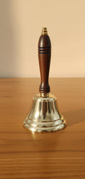 Campanello da Altare in Ottone Lucido con Manico in Legno
