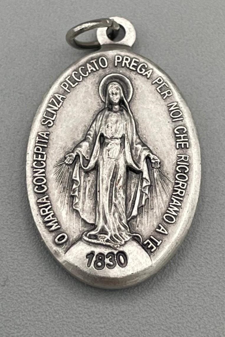 Medaglia Madonna Miracolosa 16 mm in Ottone Argentato – 5018/16OA