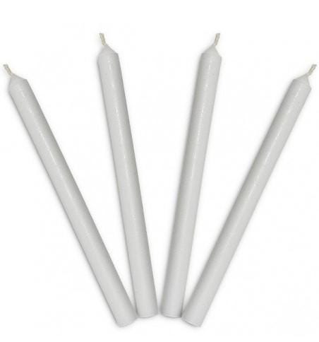 Kit 6 Candele Bianche da Altare 4x30 cm per Candelabro