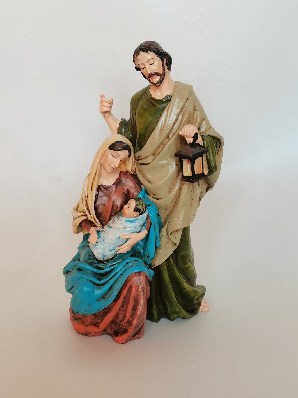 Handbemalte Krippenfigur aus Kunstharz – 15 cm