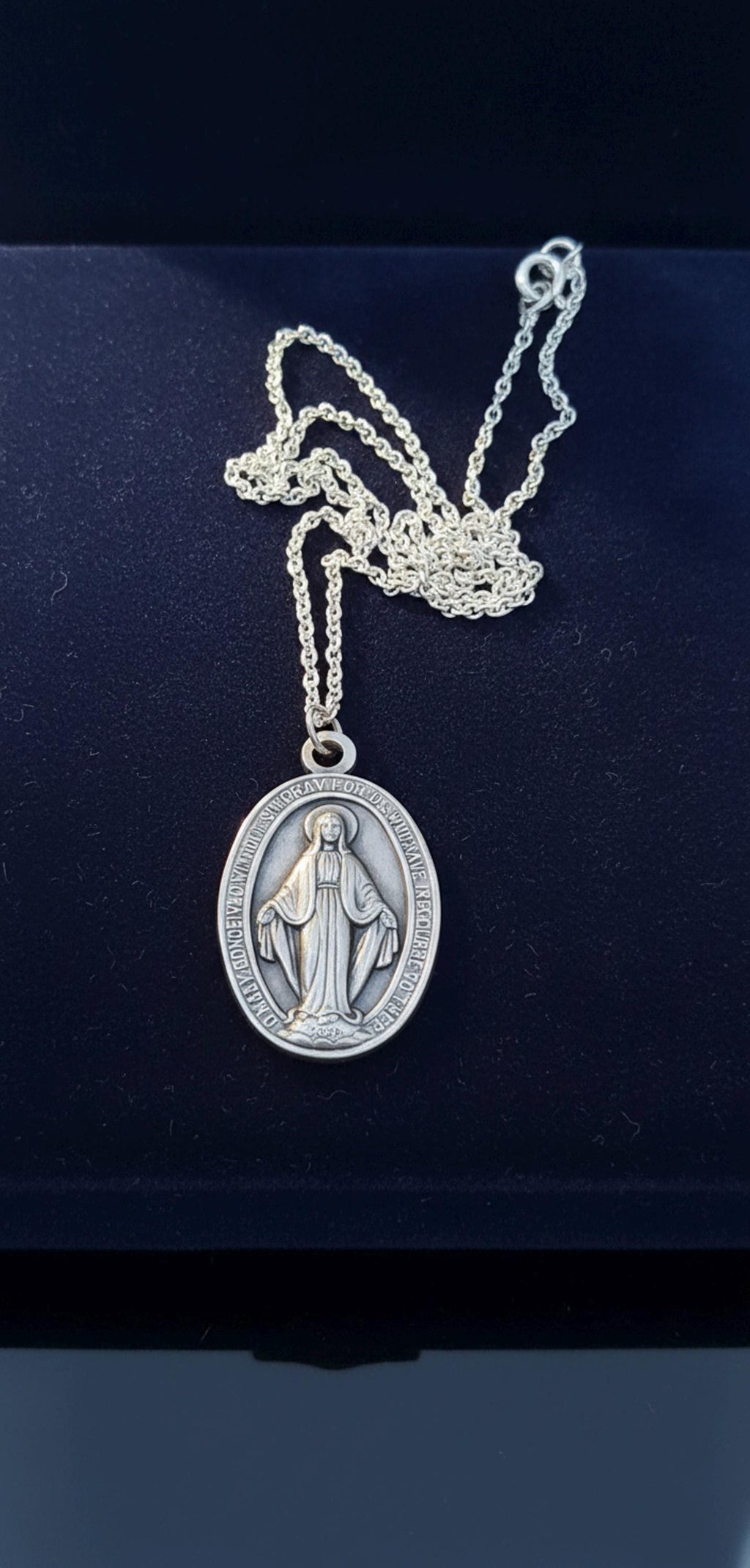 Catenina in argento 925 con Medaglia Miracolosa – 45 cm