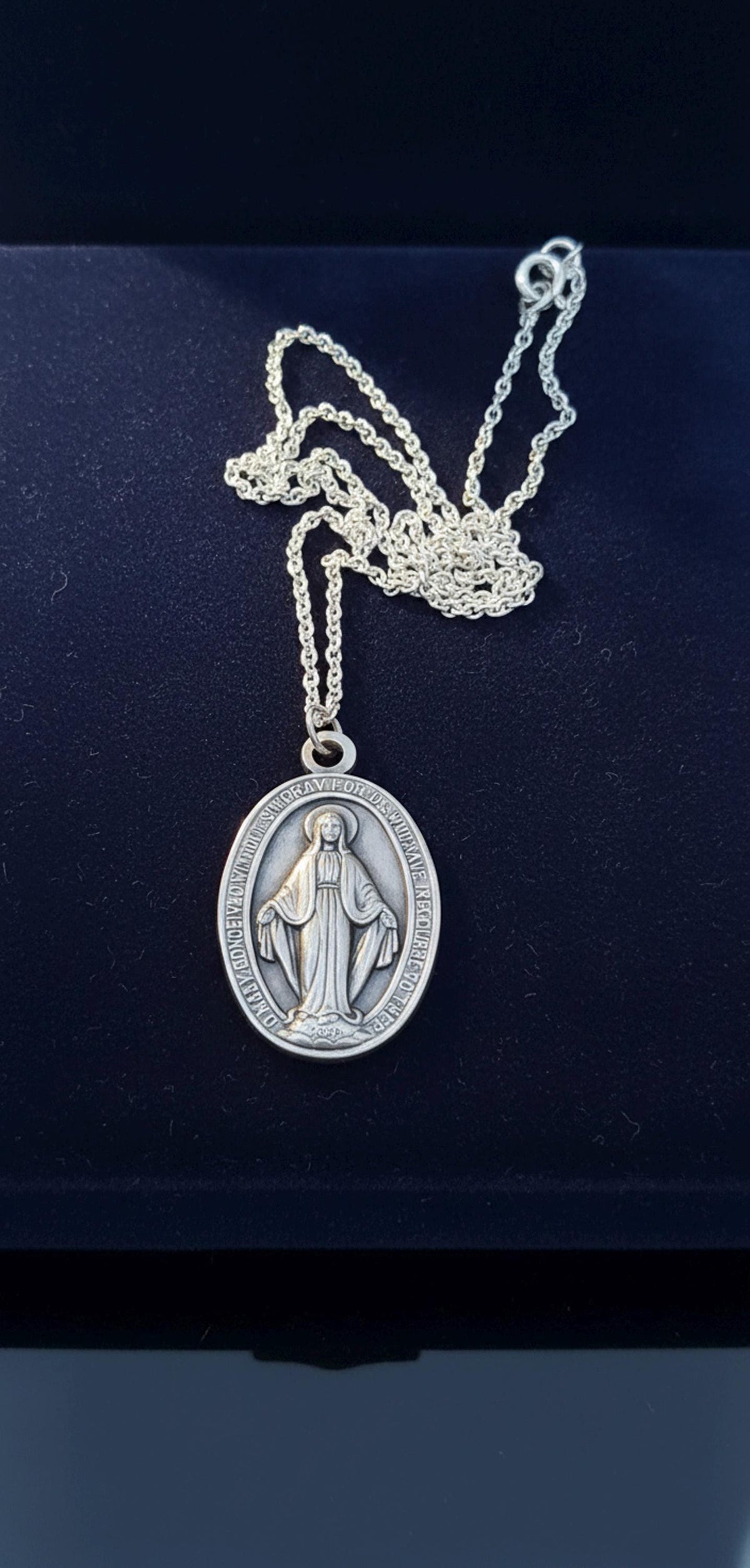 Catenina in argento 925 con Medaglia Miracolosa – 45 cm
