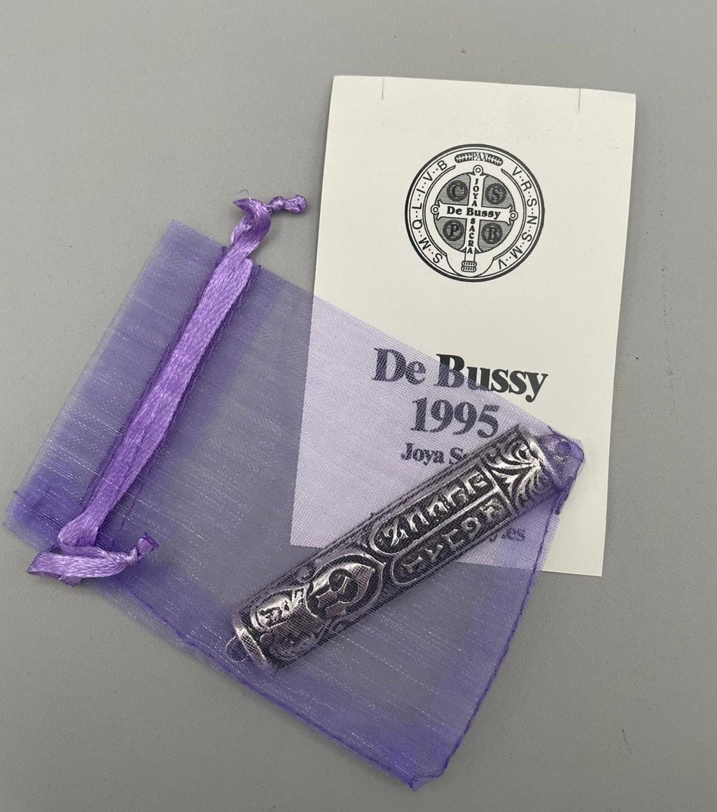 Silver-Plated Metal Mezuzah 66x15 mm