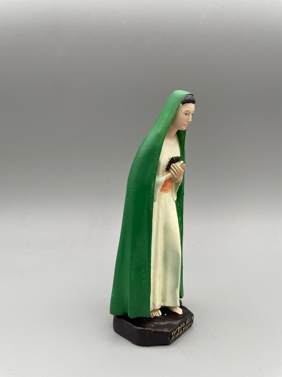 Statue Madonna der Offenbarung in Tre Fontane – handbemalt, H 15 cm