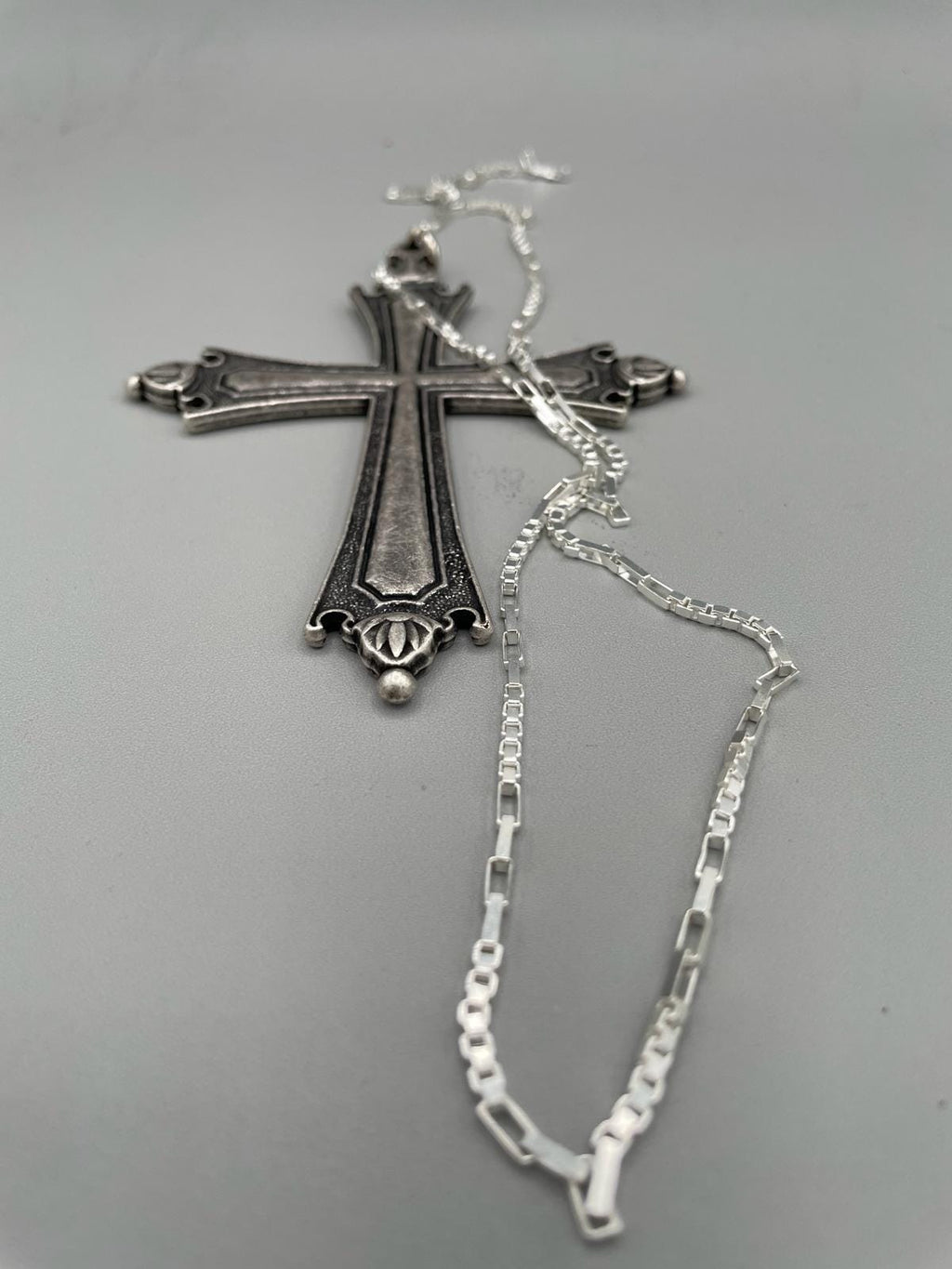 Catena in argento con croce replica Papa Leone – 60 cm