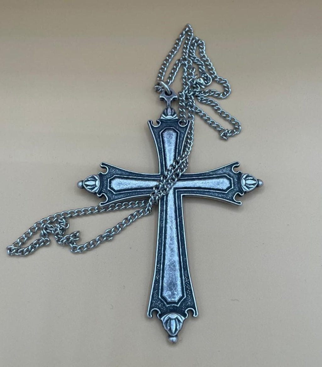 Collana con crocifisso replica Papa Leone – catena 75 cm, crocifisso 13 x 9 cm