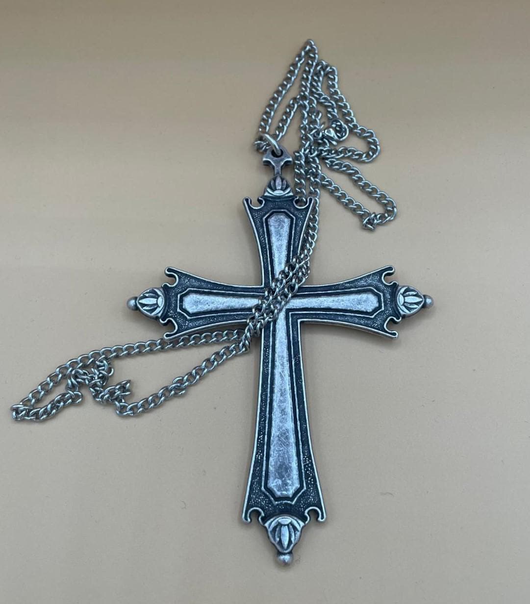 Collana con crocifisso replica Papa Leone – catena 75 cm, crocifisso 13 x 9 cm