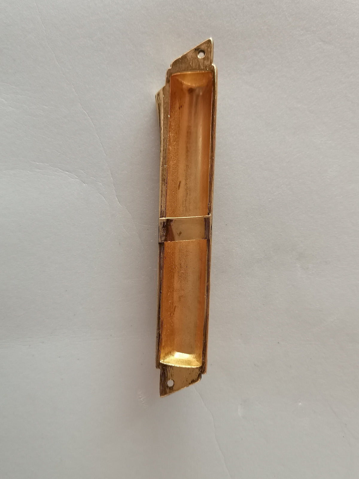 Mezuzah Tonda in Metallo Dorato 14 cm