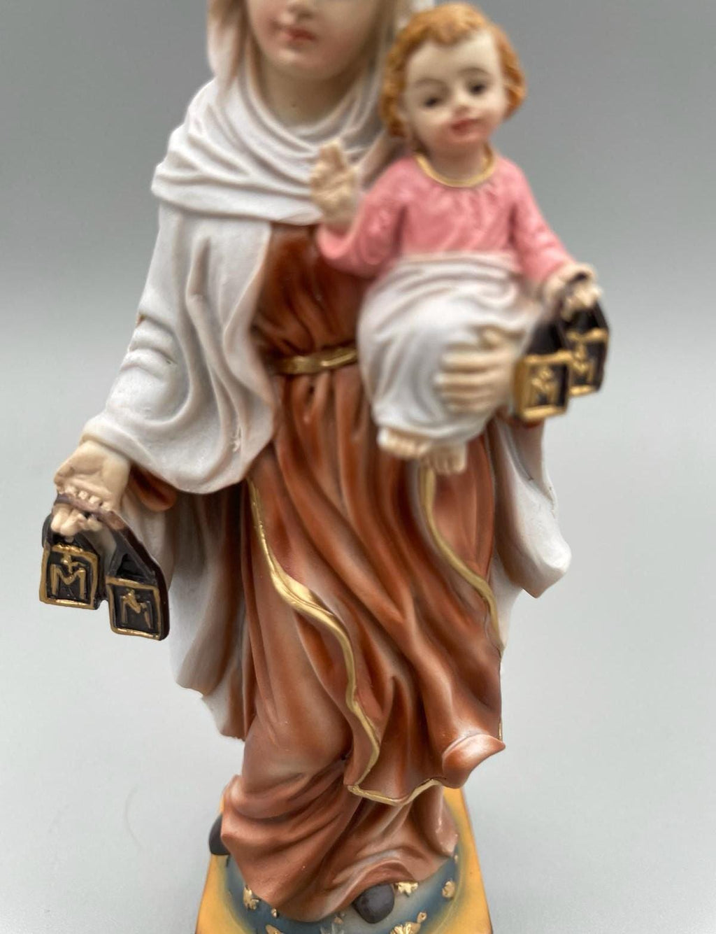 Statue de la Vierge du Carmel avec l'Enfant Jésus – 14,5 cm