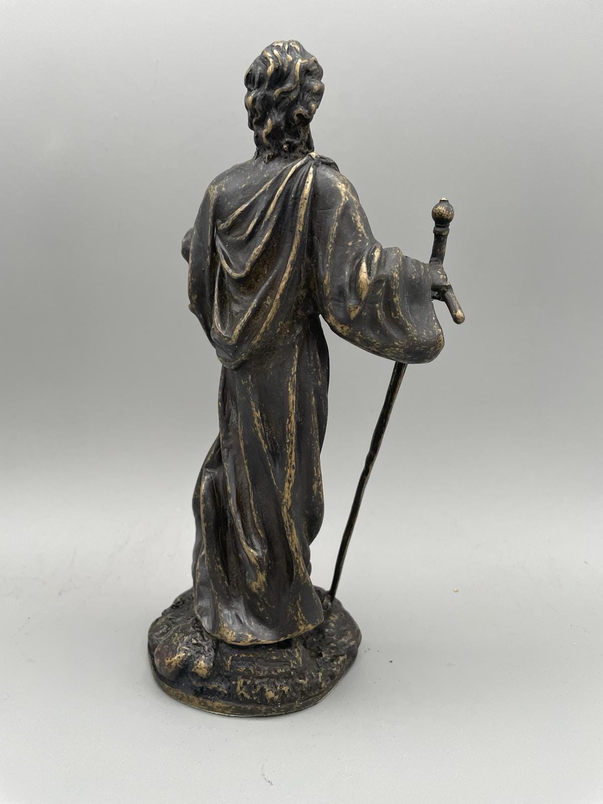 Statua San Paolo Apostolo con Spada – Bronzo Brunito a Cera Persa
