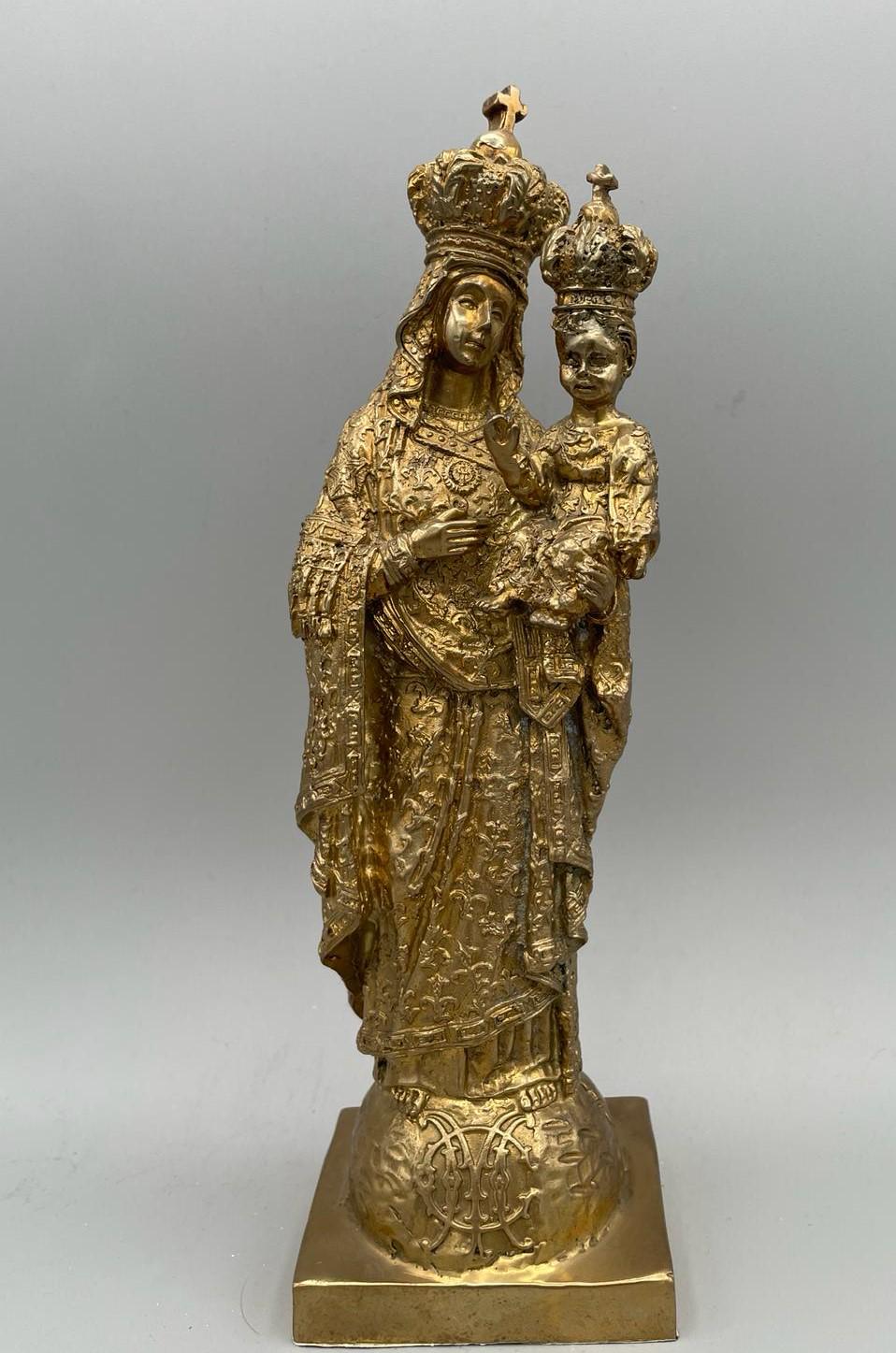 24K Gold-Plated Bronze Our Lady of Consolation Statue – Lost Wax (0717-09)