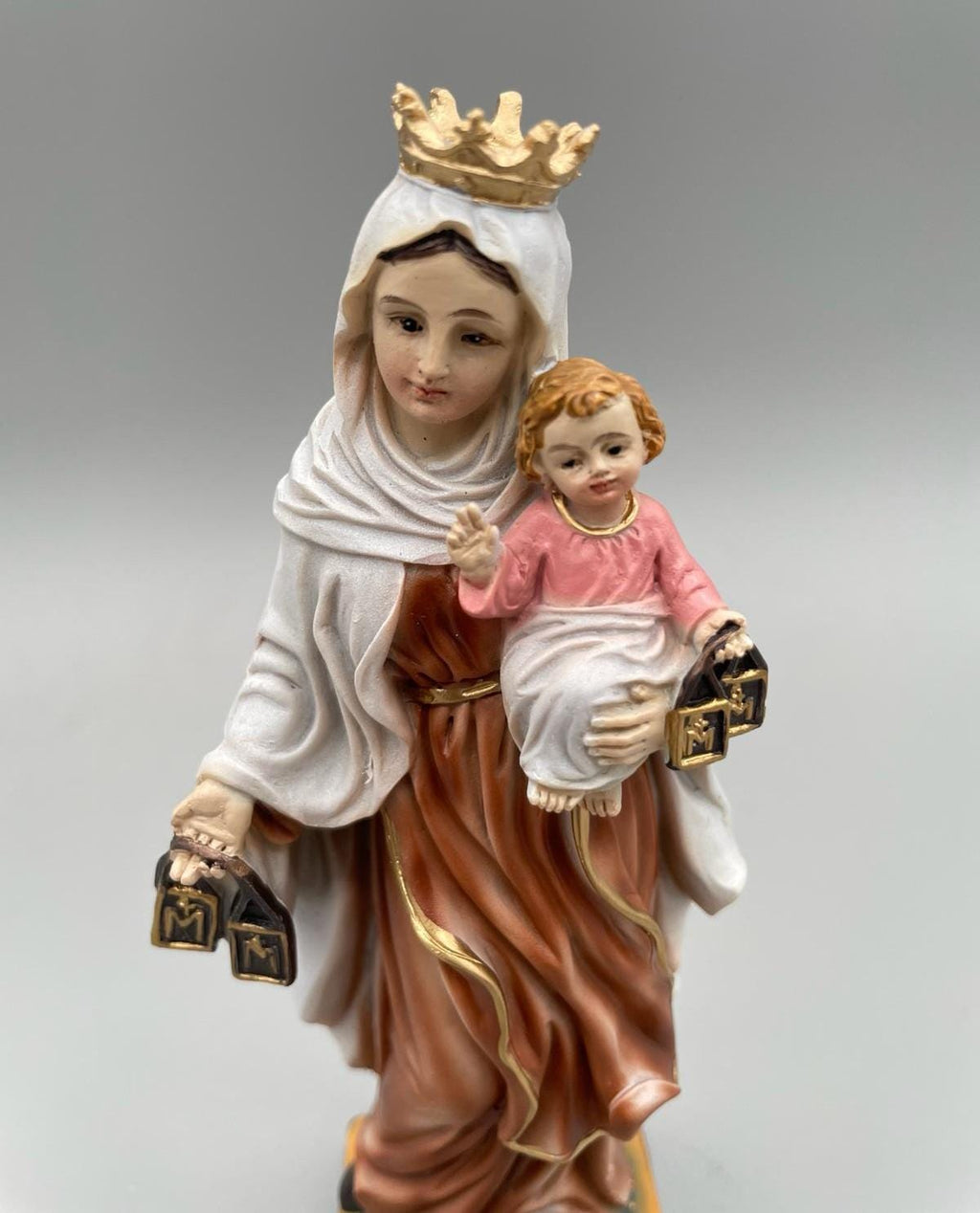 Statue de la Vierge du Carmel avec l'Enfant Jésus – 14,5 cm