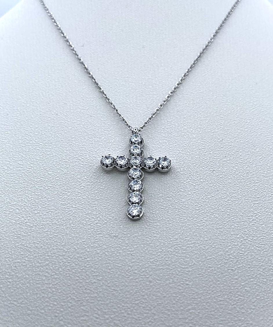 Collana in Acciaio Stainless con Croce e Pietre