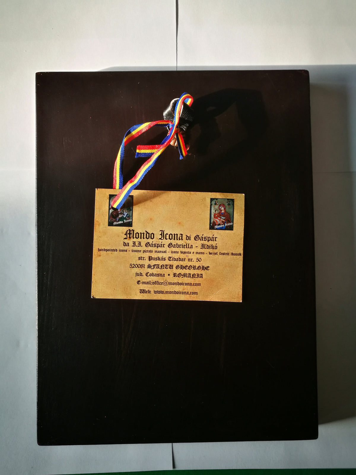 Icona Sacra Madonna con Bambino e Giglio 18x24 cm – Arte Bizantina