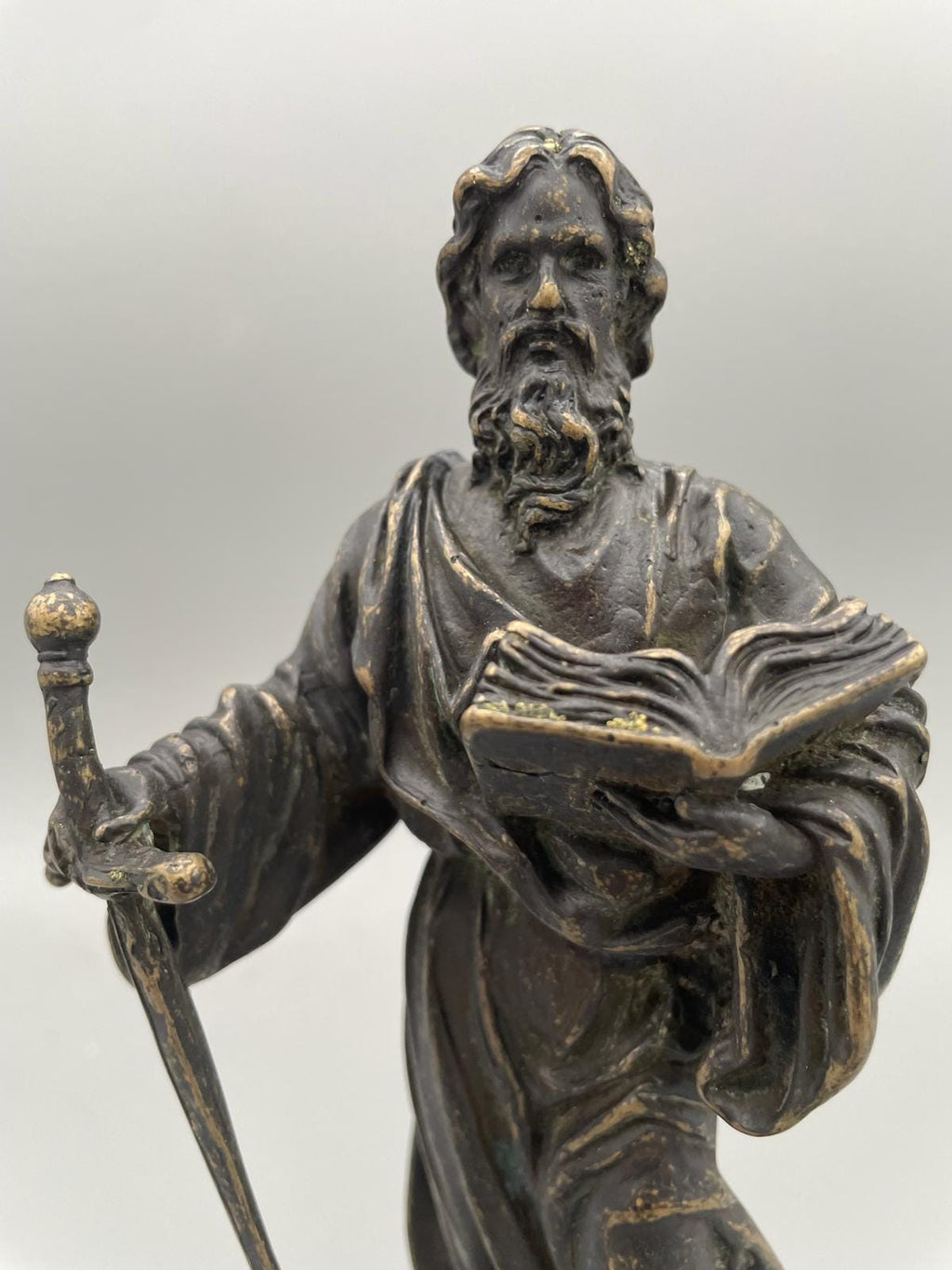 Saint Paul the Apostle Statue with Sword – Lost Wax Burnished Bronze