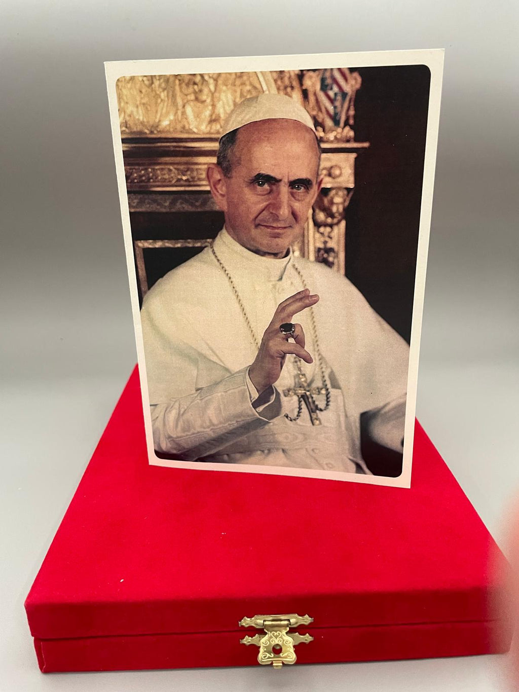 Gedenktafel Papst Paul VI. – Heiligsprechung 2018, goldene Plakette