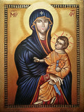 Icona sacra Madonna Salus Populi Romani dipinta a mano su legno – 18 x 24 cm