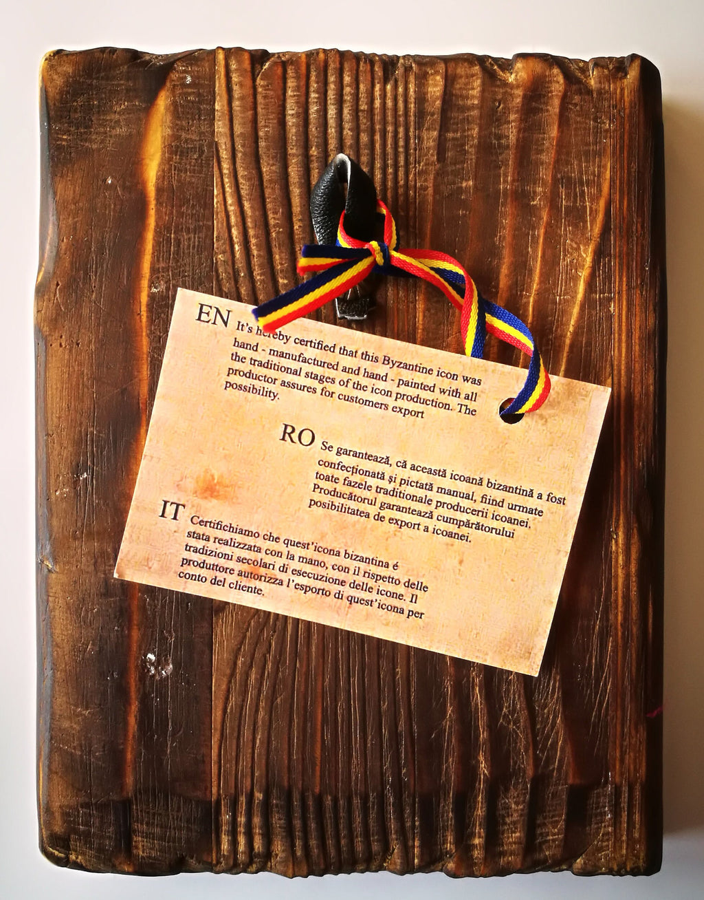 Icona Sacra Santa Caterina d'Alessandria 14x18 cm – Legno Anticato