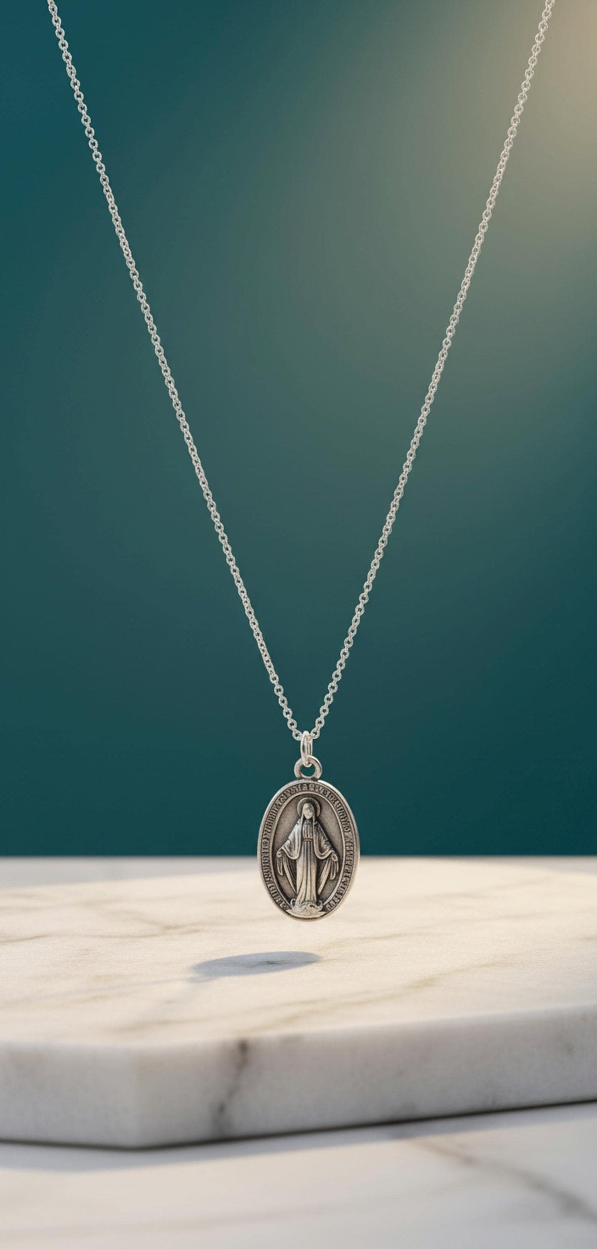 Catenina in argento 925 con Medaglia Miracolosa – 45 cm