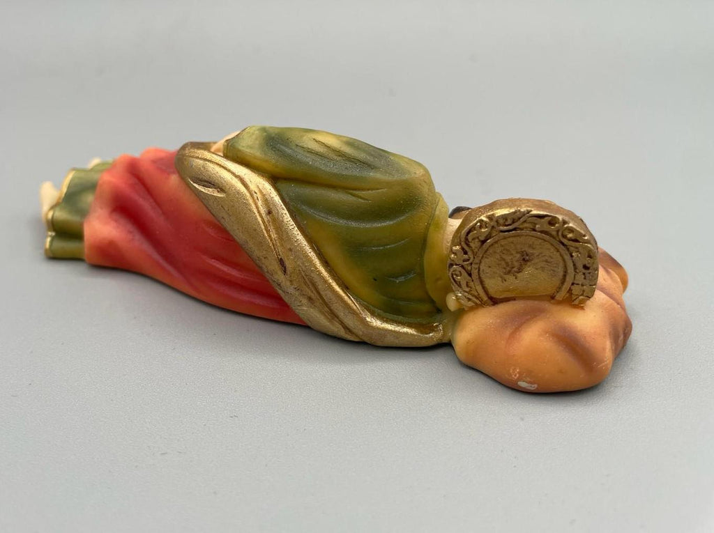 手塗り眠れる聖ヨセフ像 – 12.8 cm