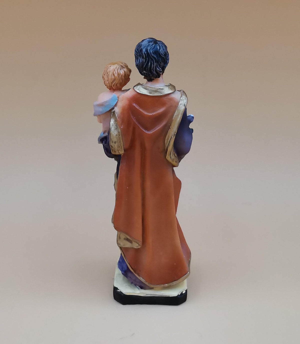 Statuette de Saint Joseph en résine peinte à la main – 11 cm
