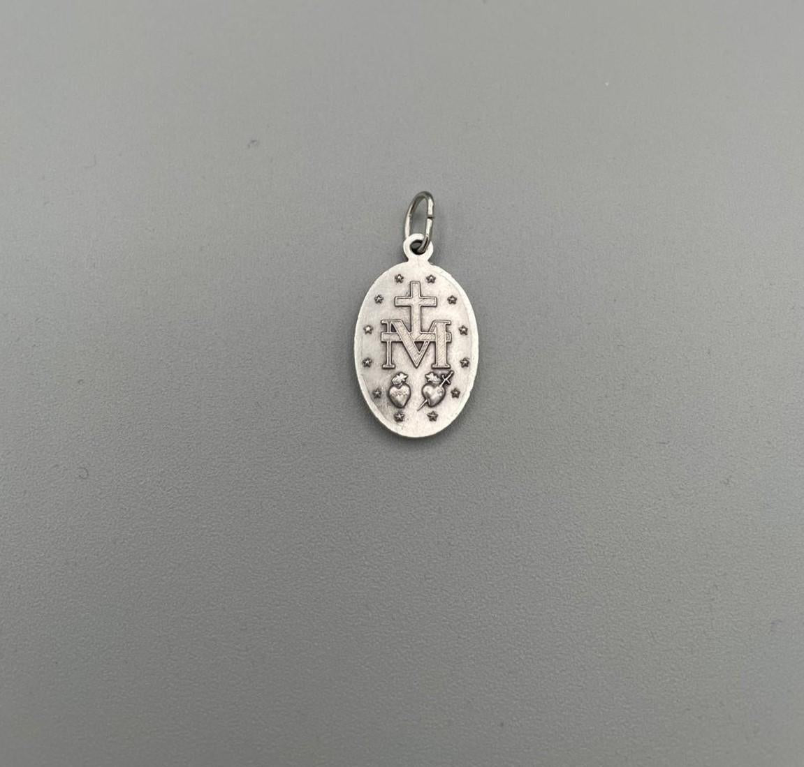 Medaglia Madonna Miracolosa 16 mm in Ottone Argentato – 5018/16OA