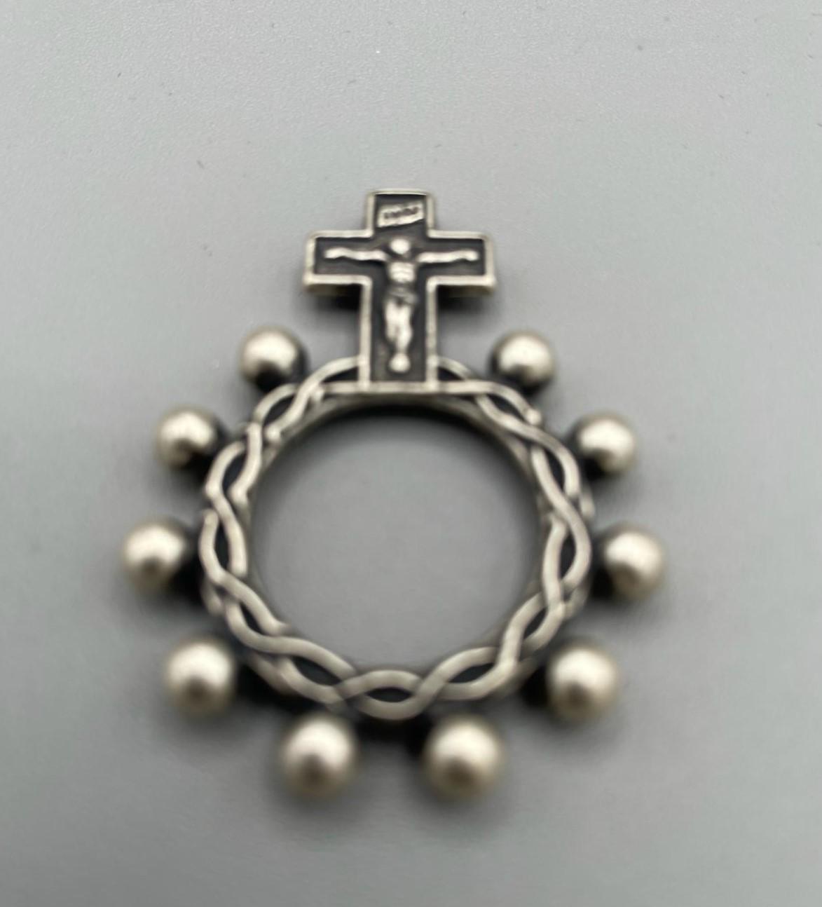 Rosario Decina in Finitura Argento Antico