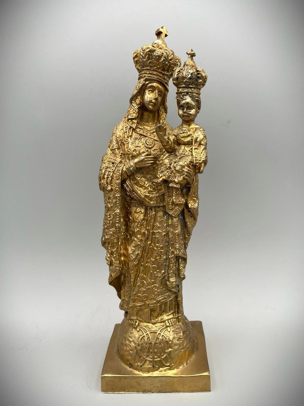 24K Gold-Plated Bronze Our Lady of Consolation Statue – Lost Wax (0717-09)