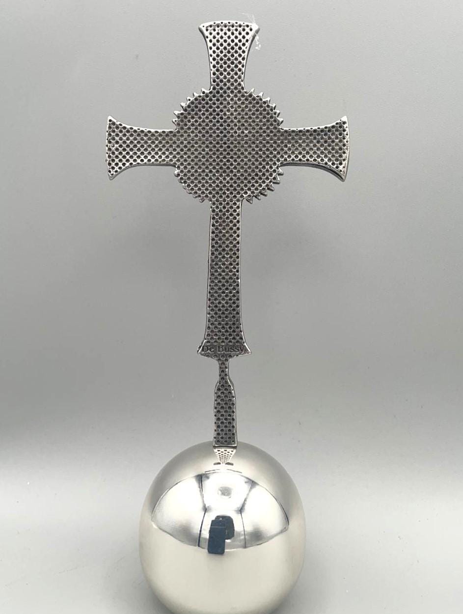 Croix itinérante avec sphère, finition bain d'argent – réf. DBK203PB