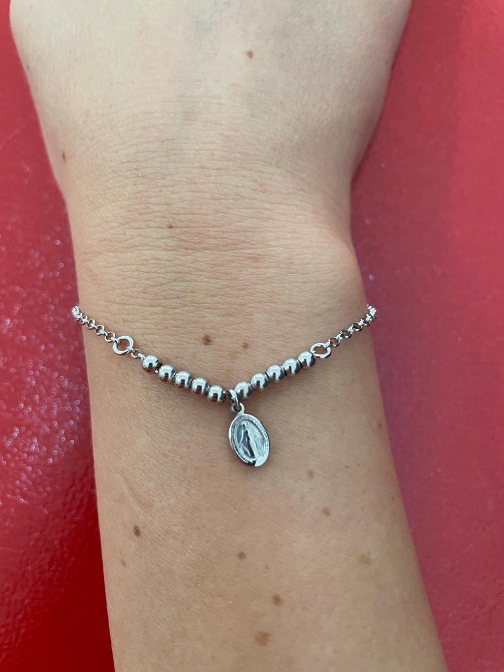 Bracciale in argento 925 con Medaglia Miracolosa